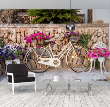 Picture of Blumendekoration mit Fahrrad